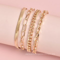 Fashion multi-layer chain bracelet, simple and exaggerated snake chain O-chain set bracelet women